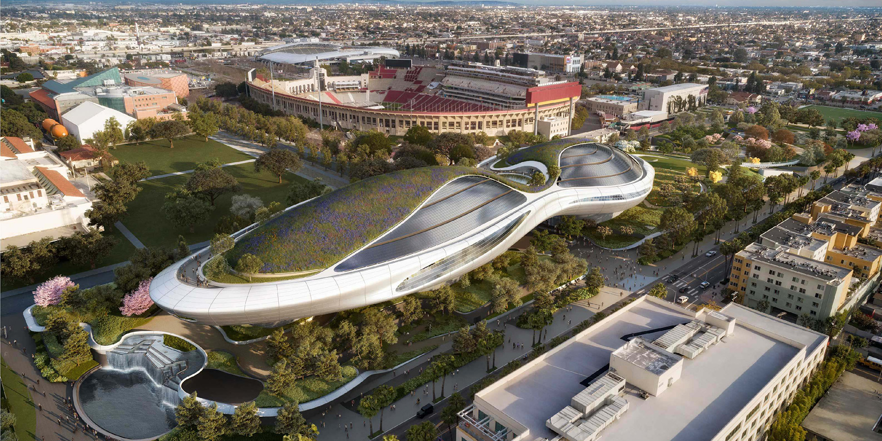 Lucas Museum aerial rendering