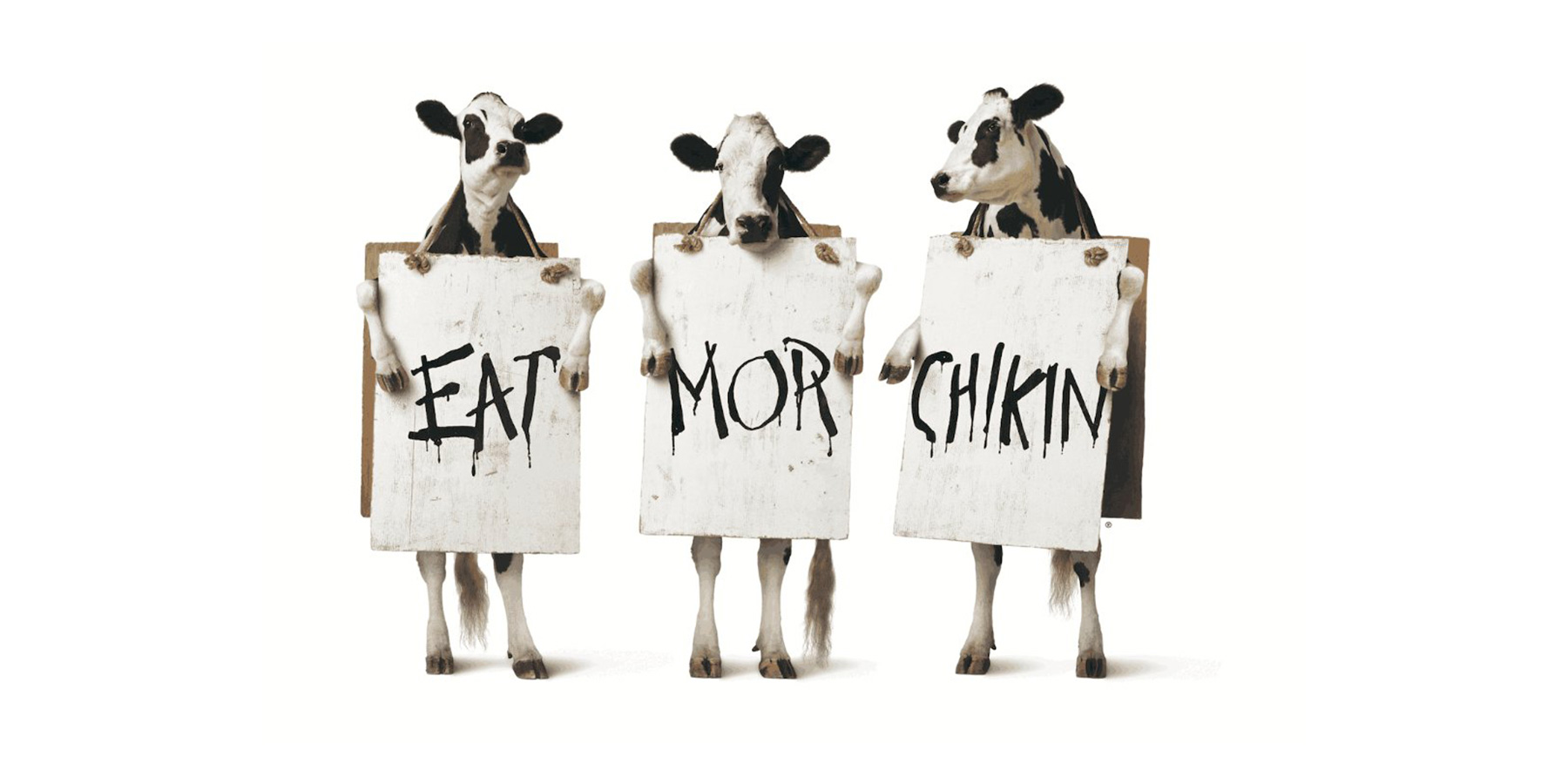 Chik-fil-A's "Eat Mor Chikin" spokes-cows.